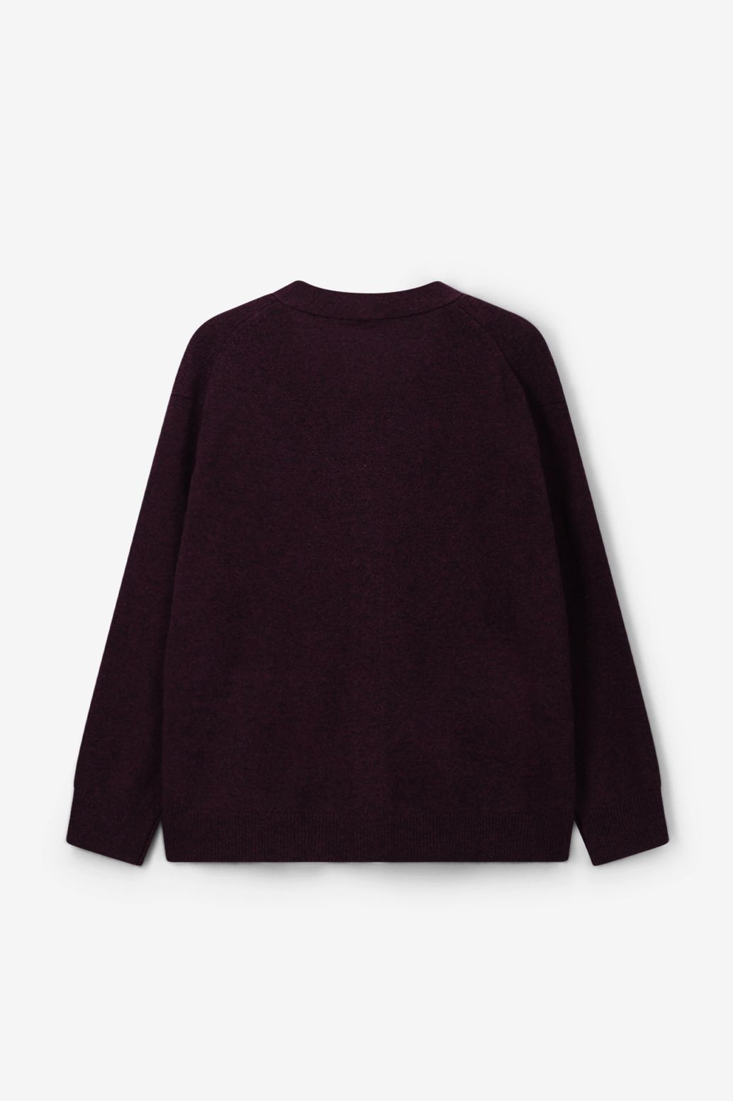 Donkerrood vest met V-hals