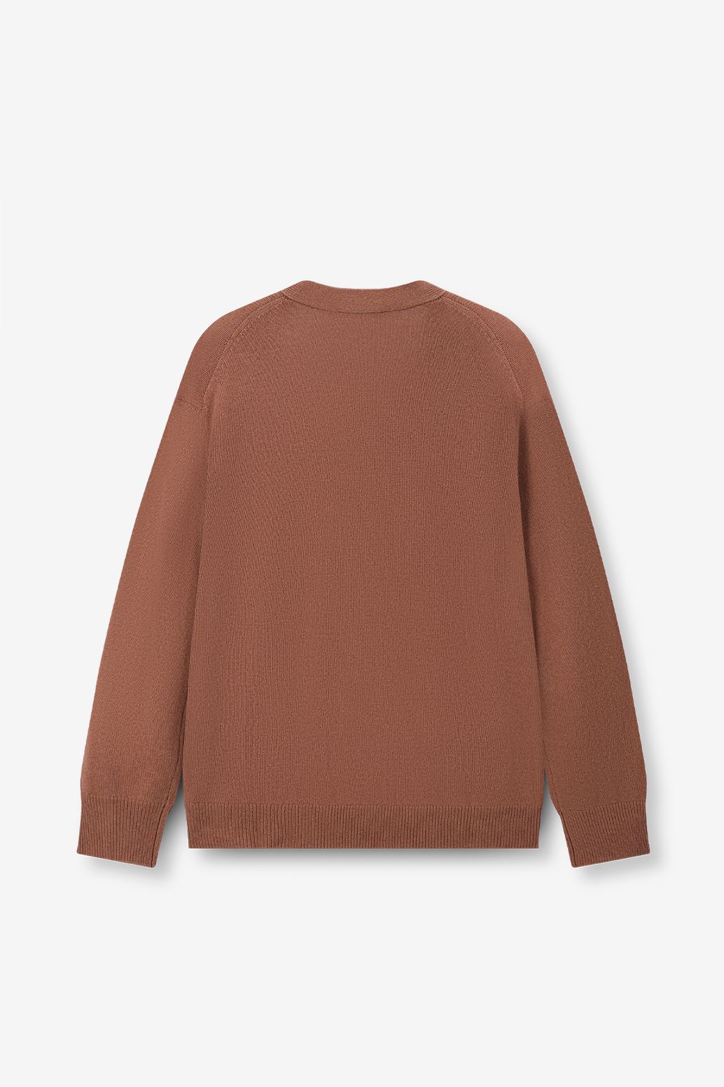 Bruin vest met v-hals