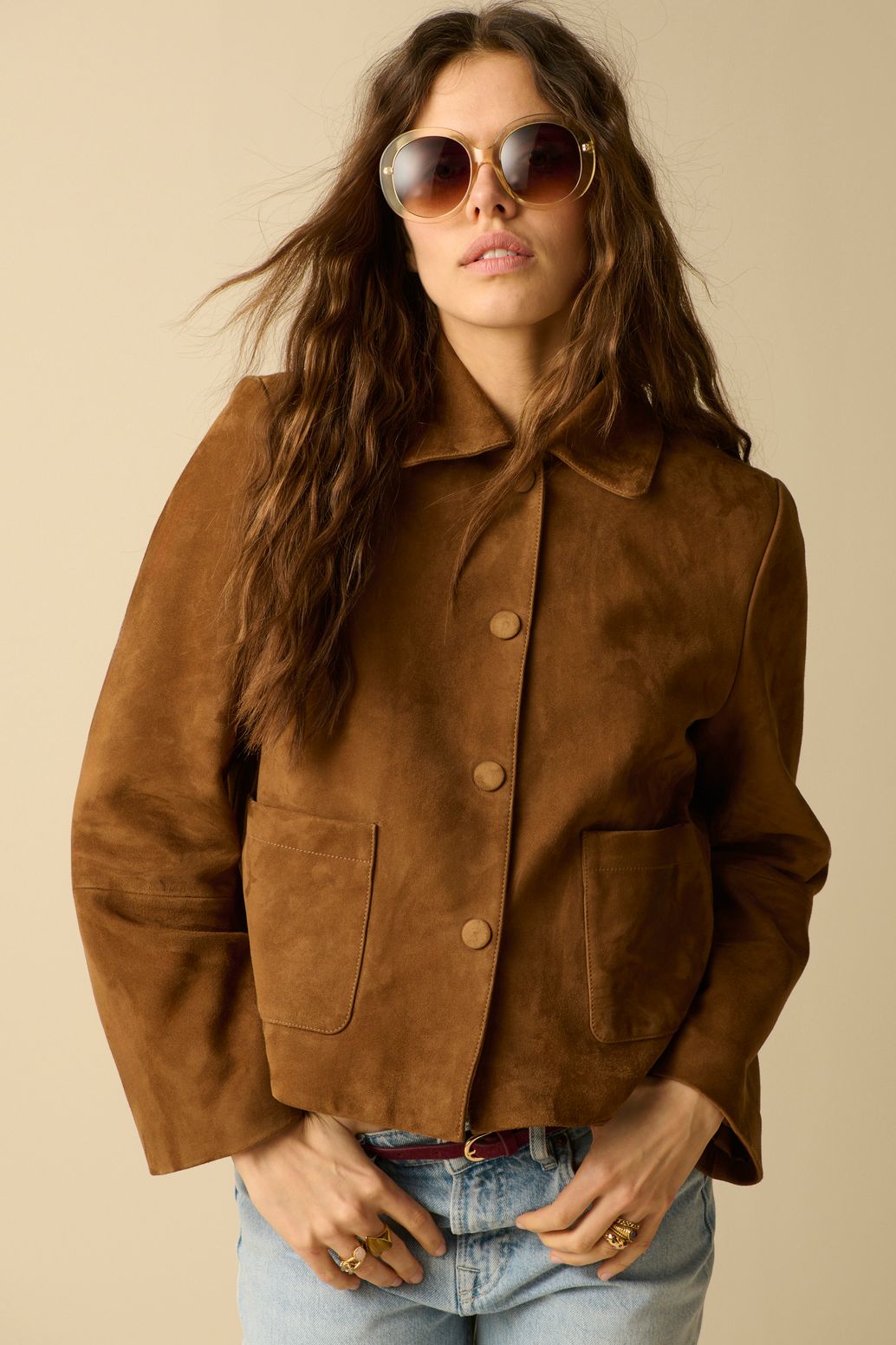 Bruin suède jack