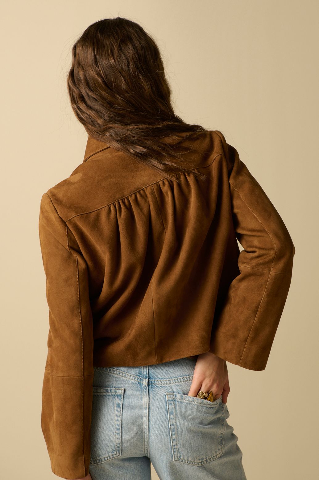Veste en daim - marron