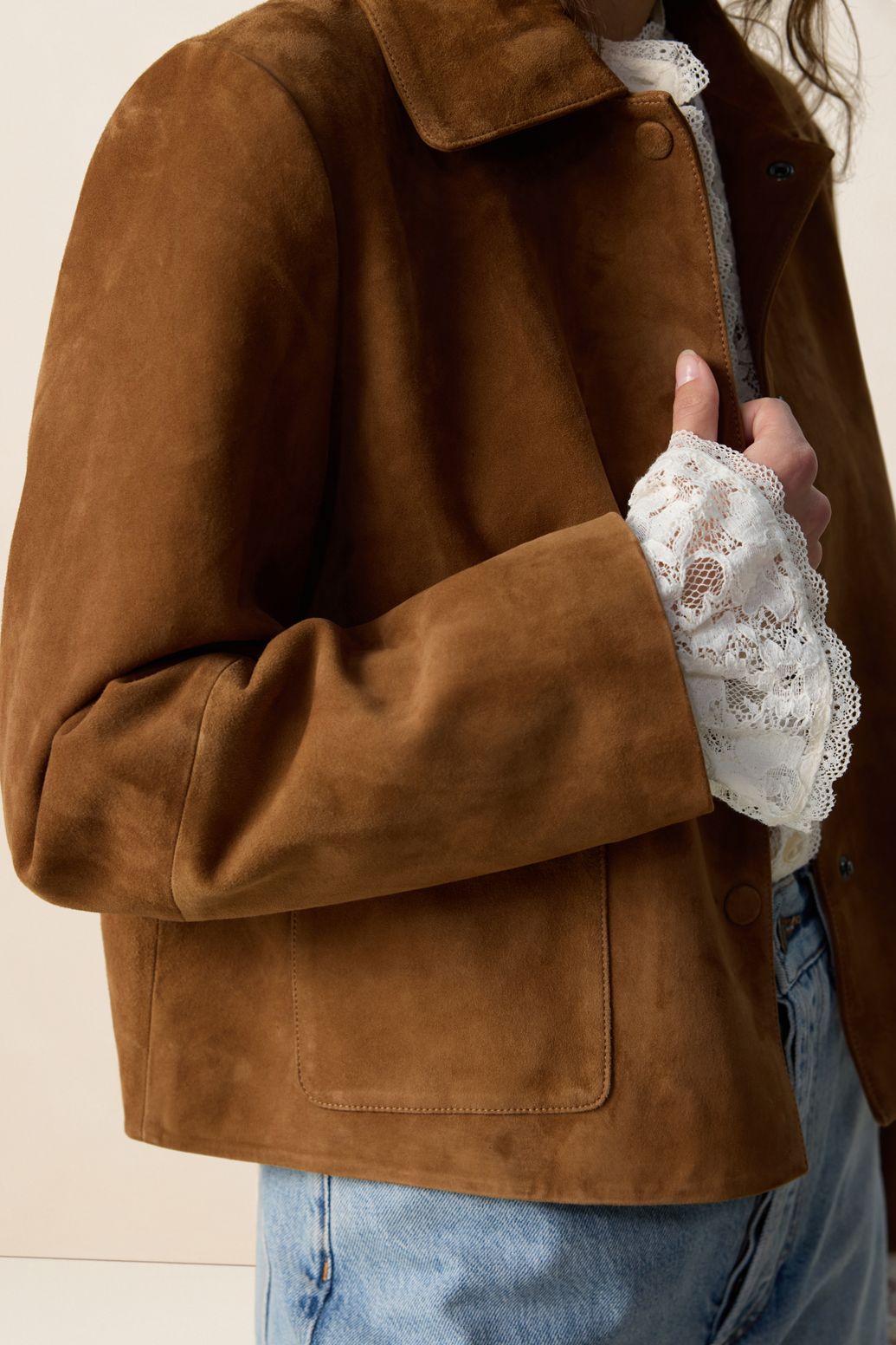 Bruin suède jack