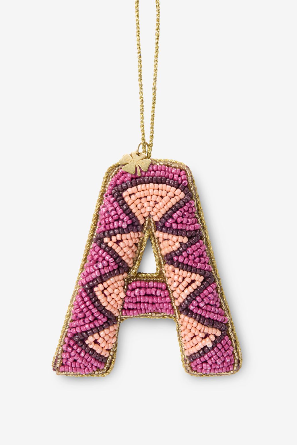 Paarse kersthanger letter A