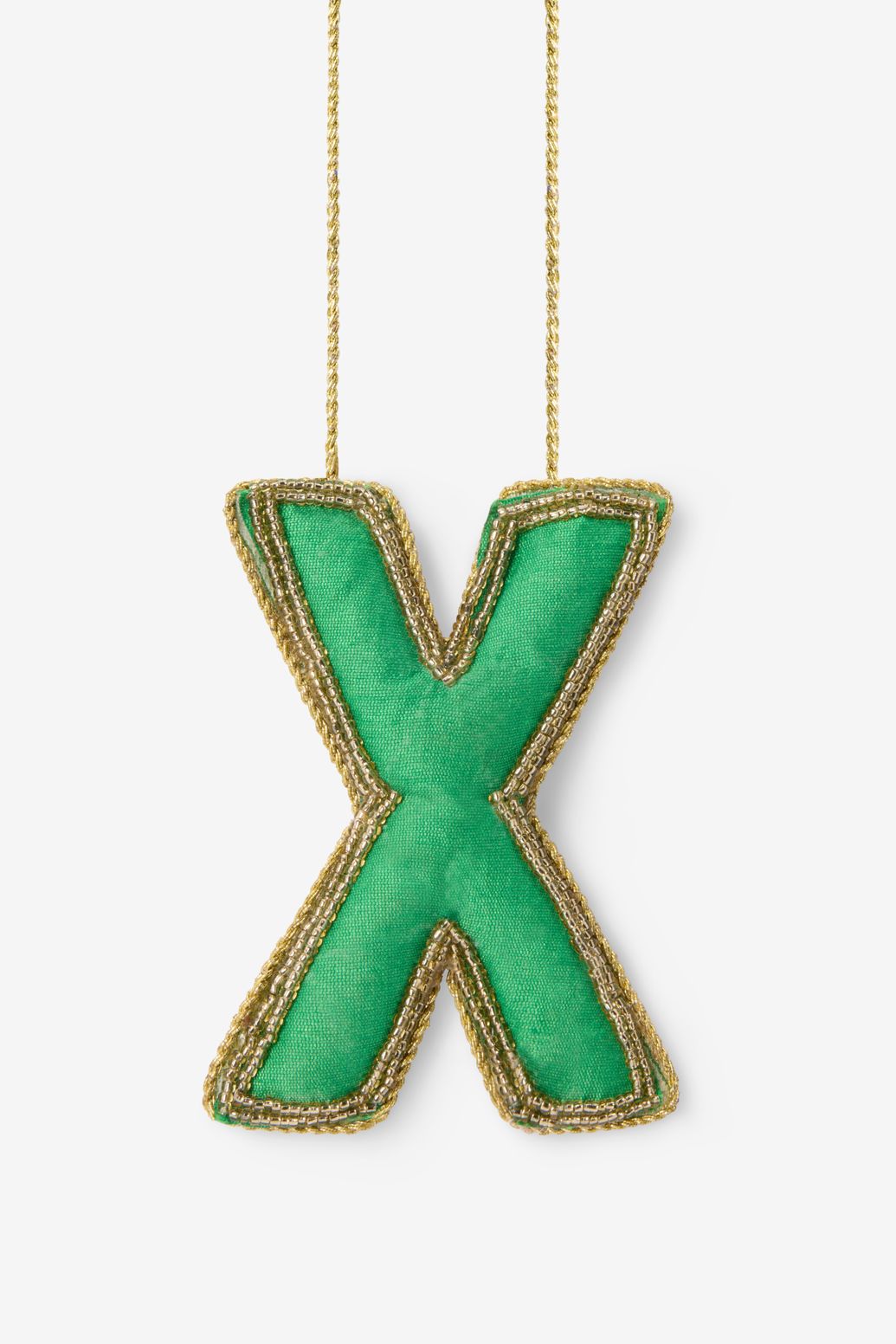 Suspension de Noël lettre X - vert