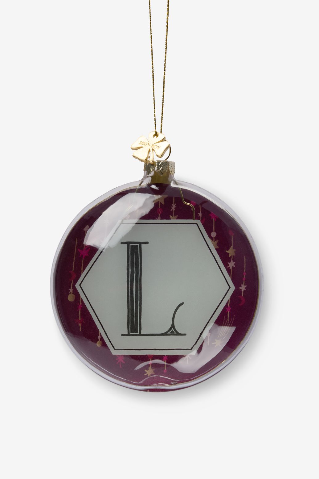 Boule de Noël lettre L