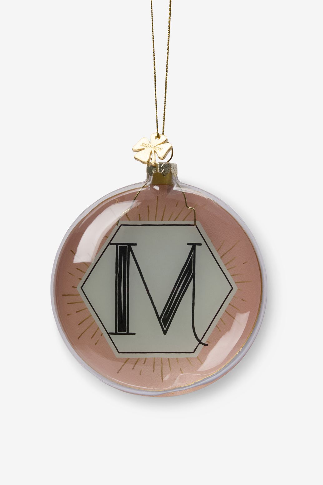 Boule de Noël lettre M