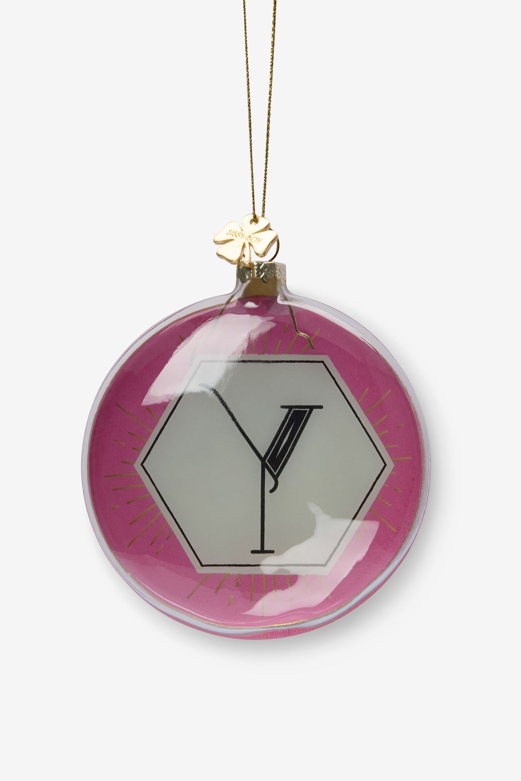 Kerstbal letter Y