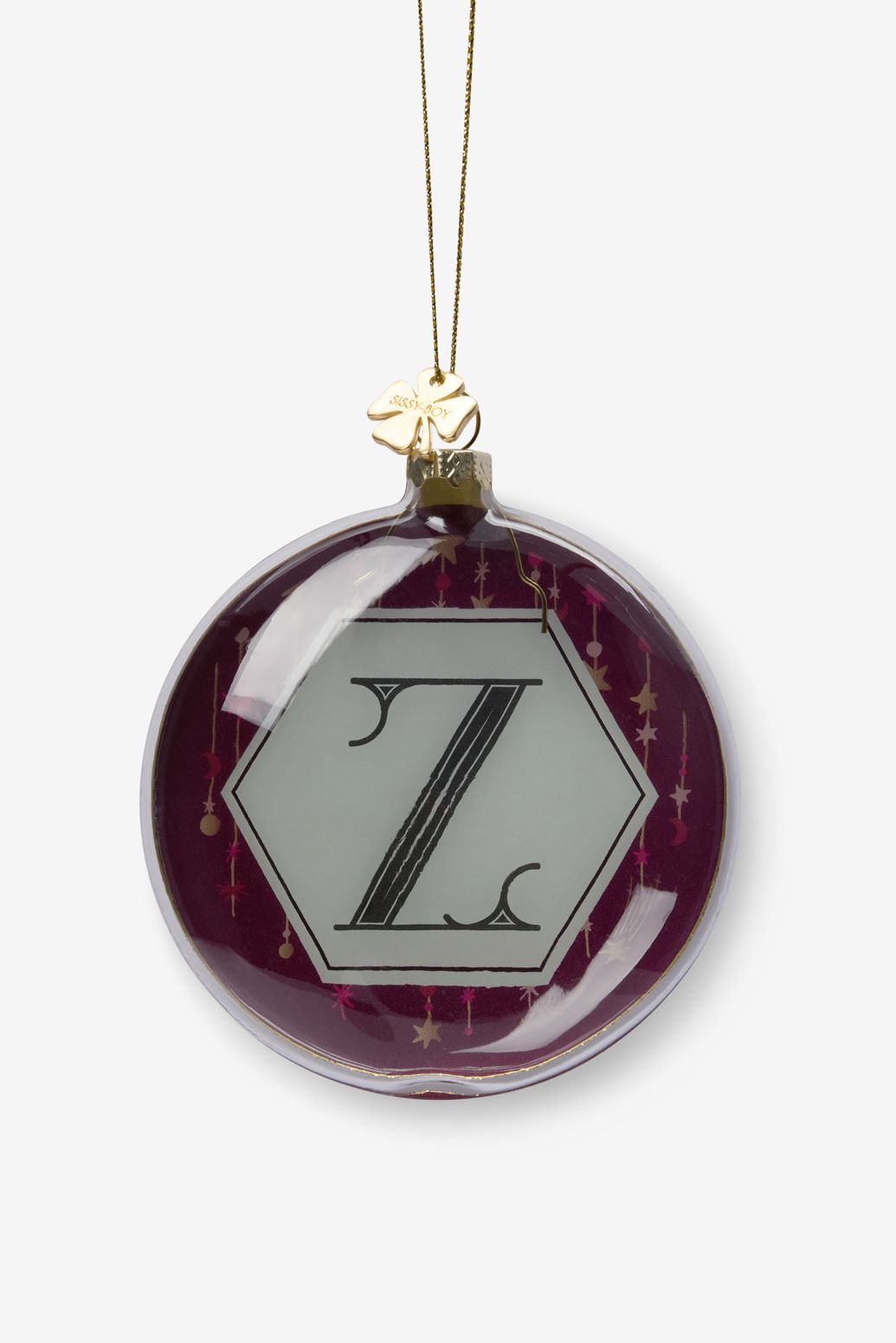 Buchstaben-Weihnachtskugel Z