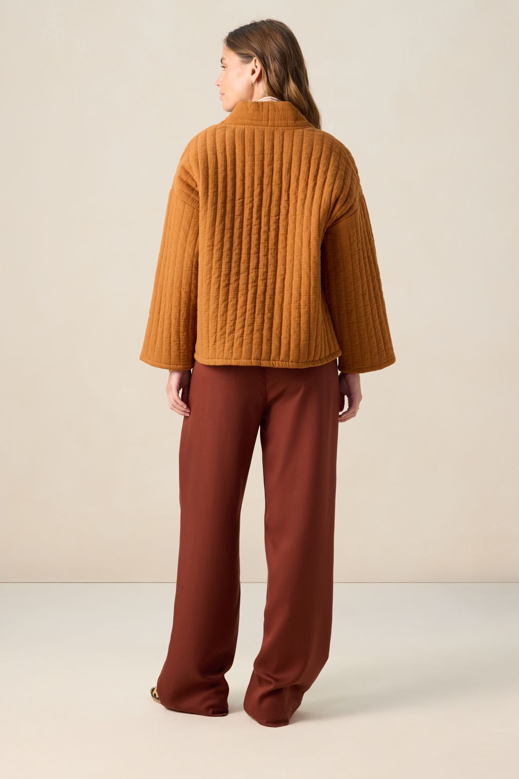 Kimono matelassé - marron