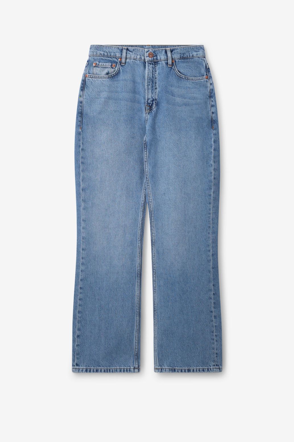 High Waist Flared Jeans - blau