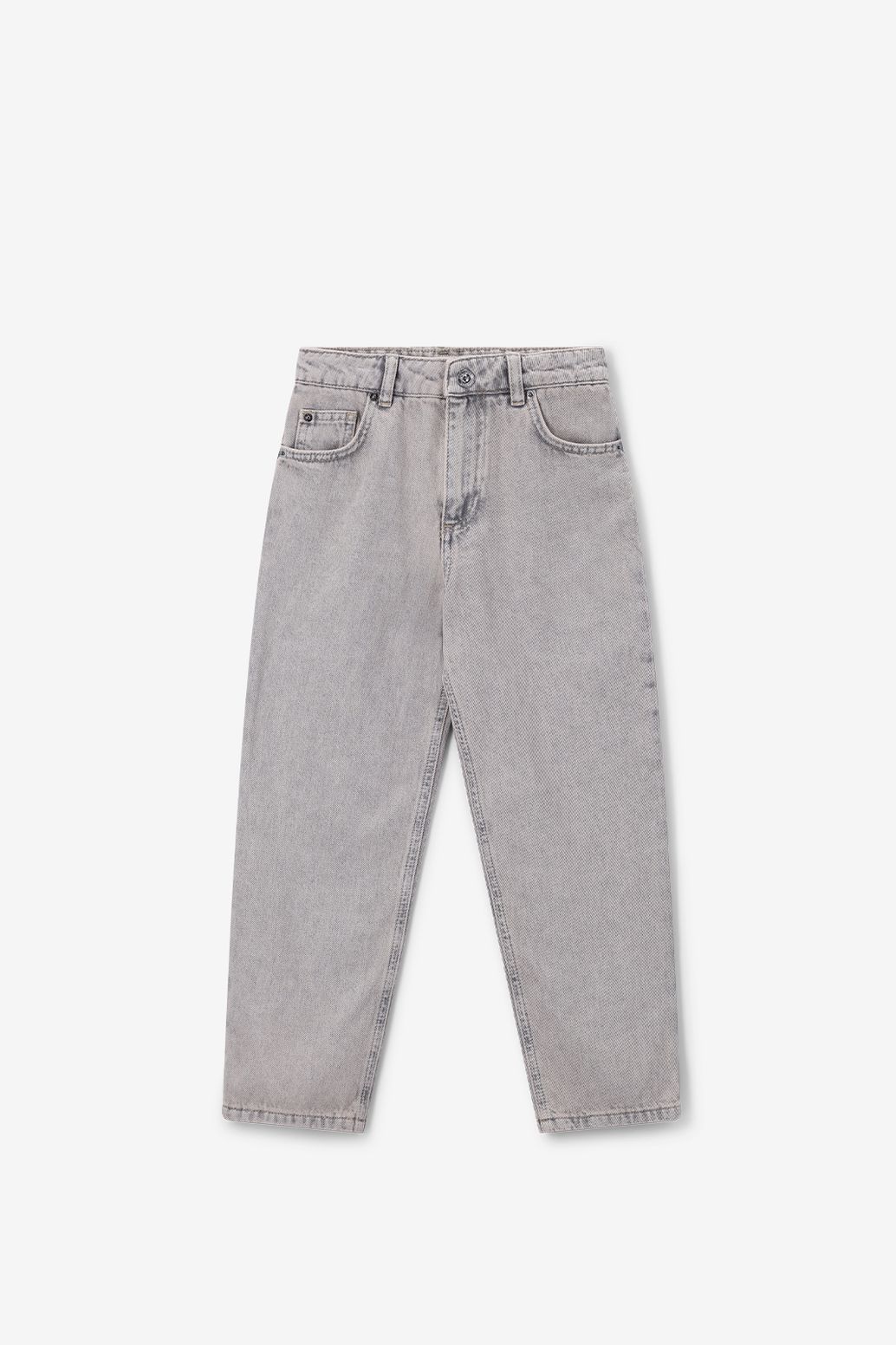 Donkergrijze loose fit jeans