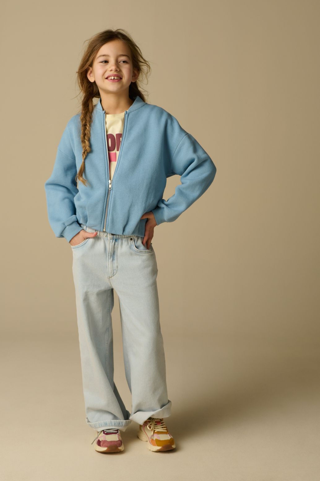 Wide Leg Jeans - hellblau