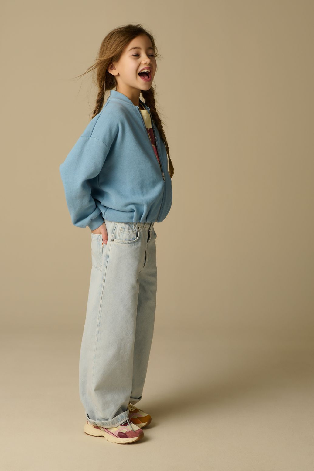 Wide Leg Jeans - hellblau
