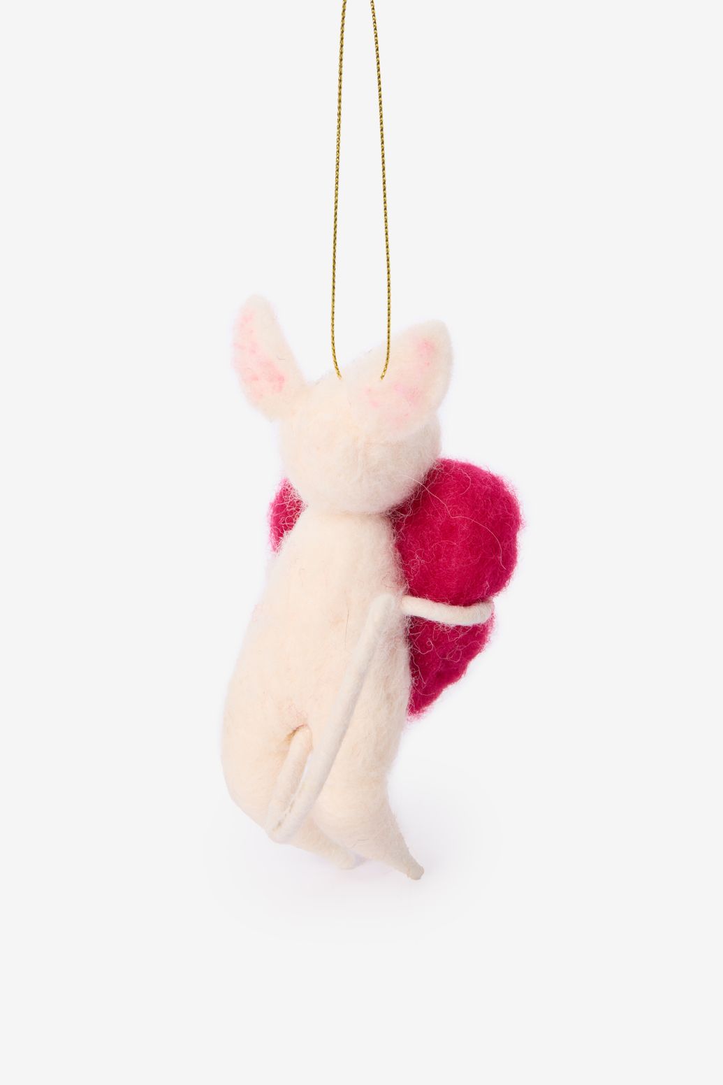 Witte kersthanger met muisje