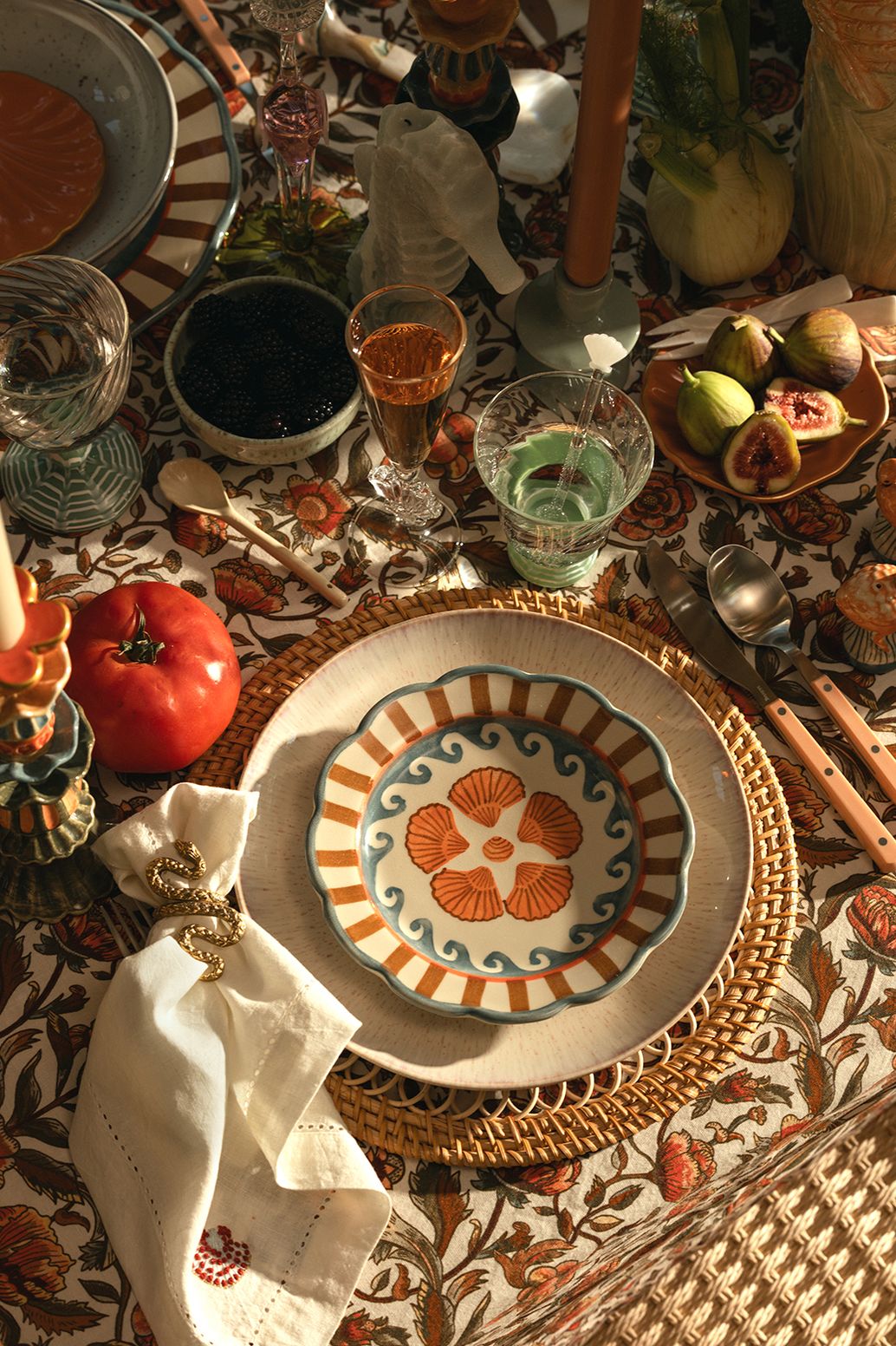 Serviettenringe mit Schlange - goldfarben