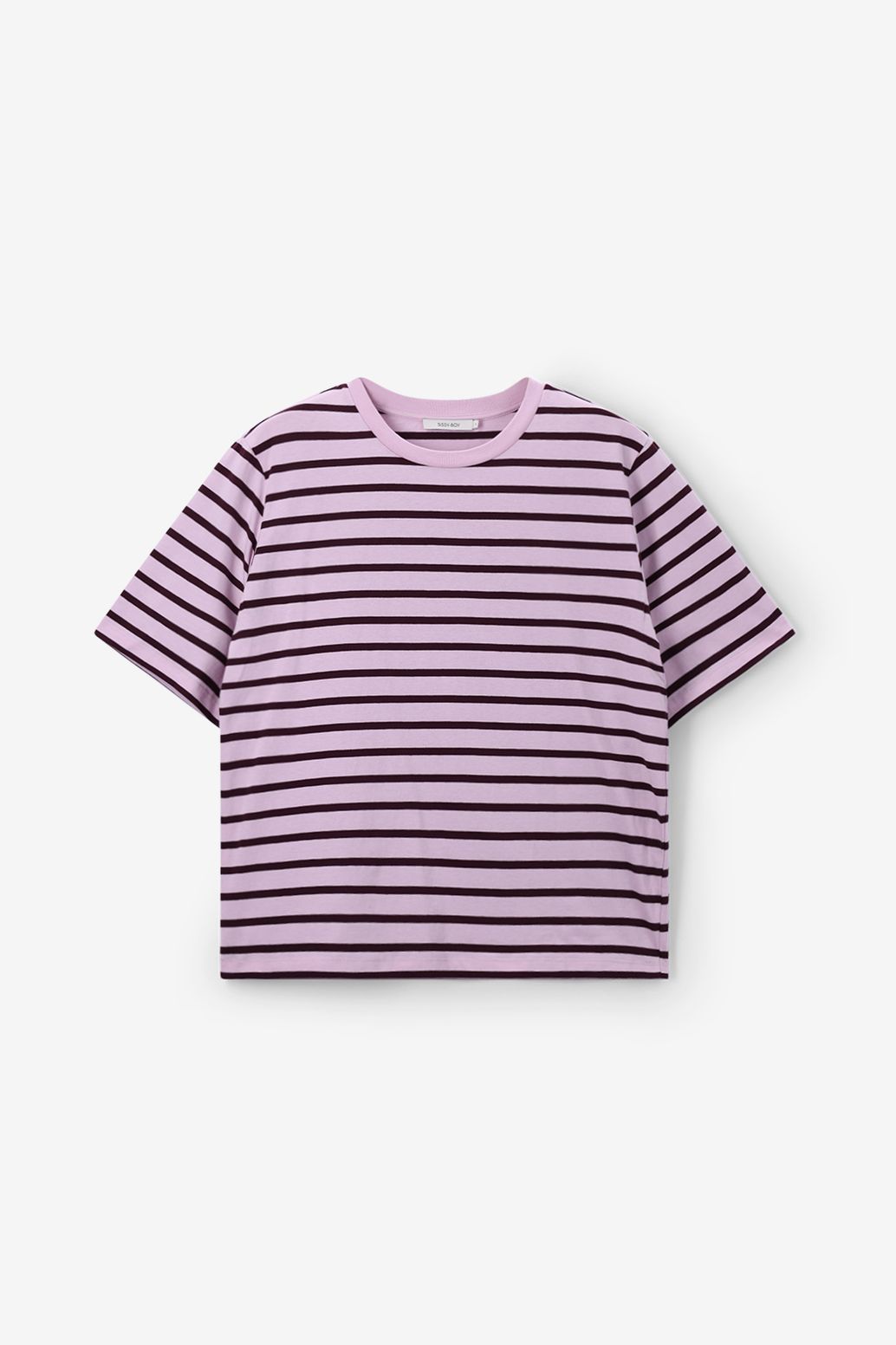 Gestreiftes T-Shirt - rosa