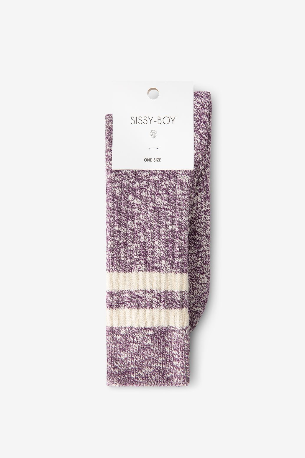 Socken mit Streifen - lila