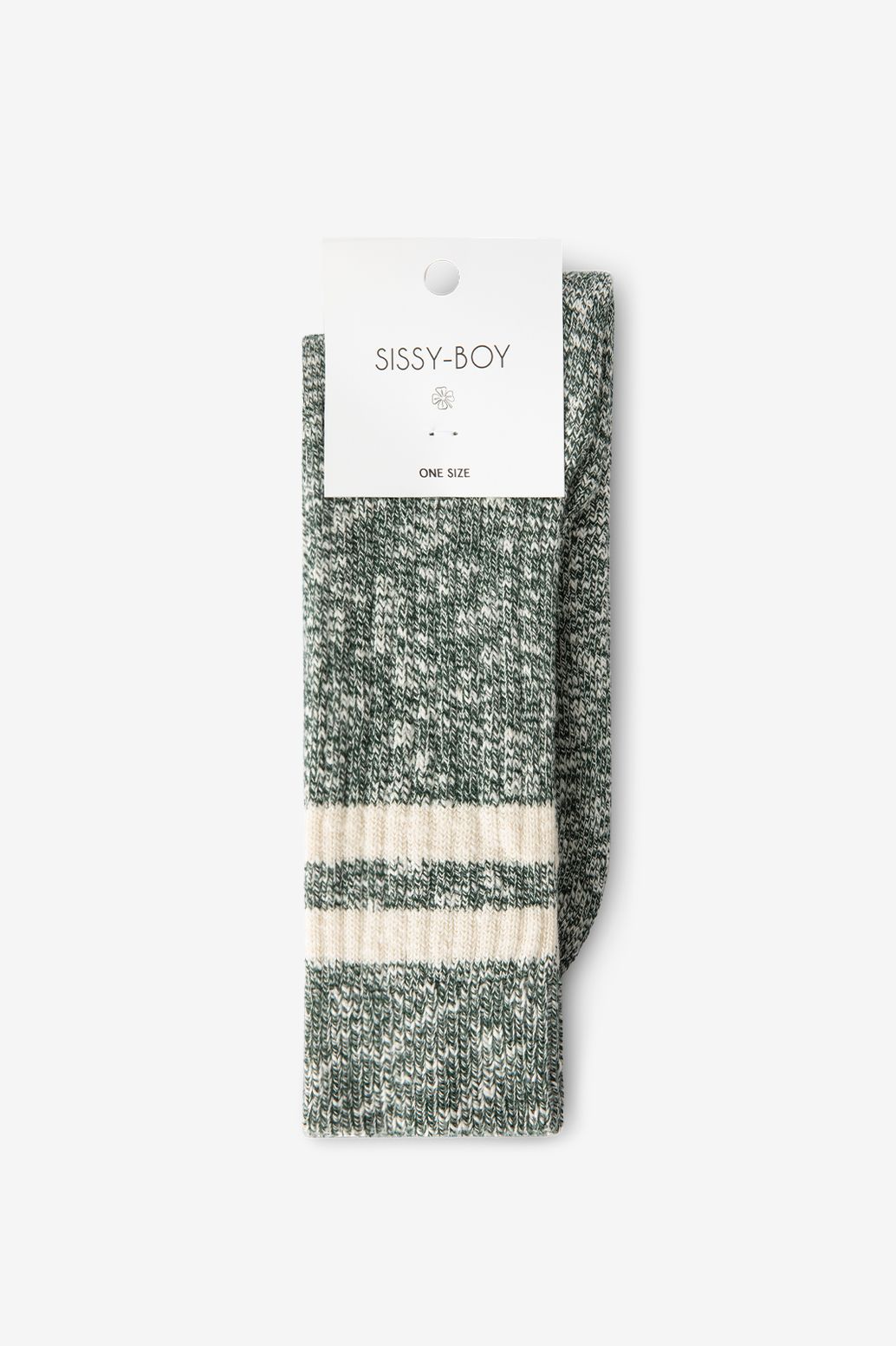 Groene sokken met strepen