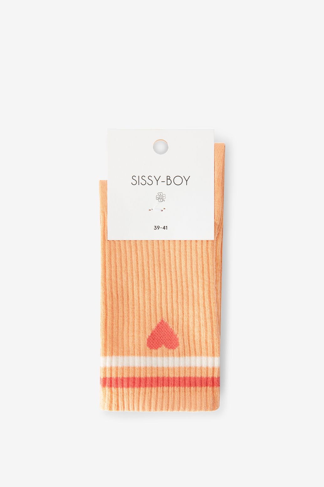 Socken mit Herz - orange