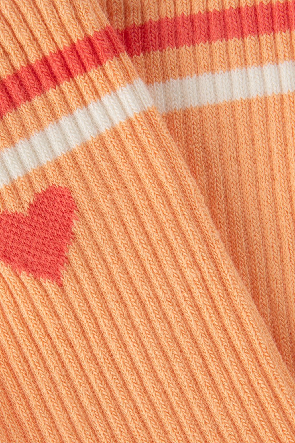 Socken mit Herz - orange