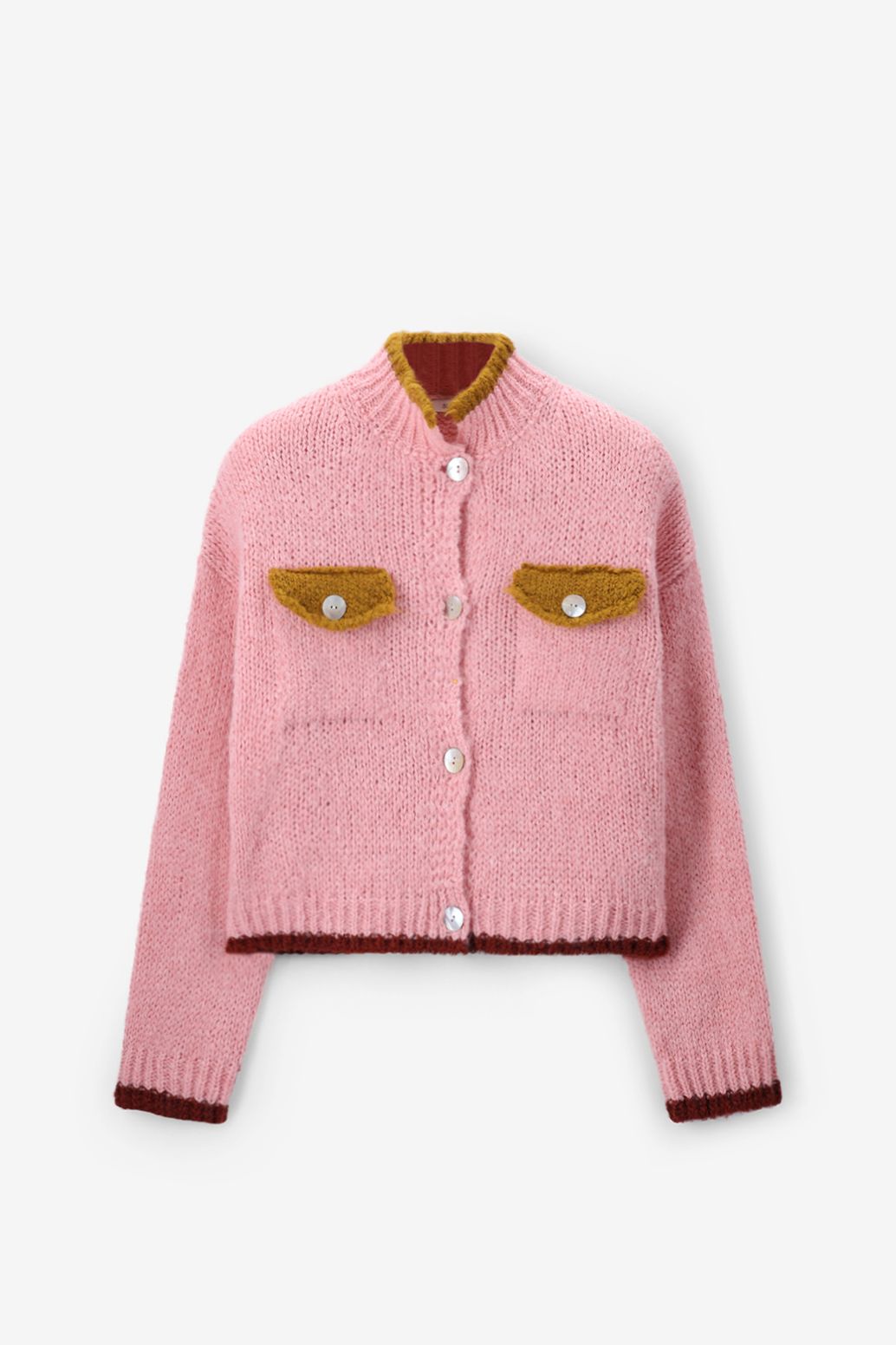 Gilet color block - rose