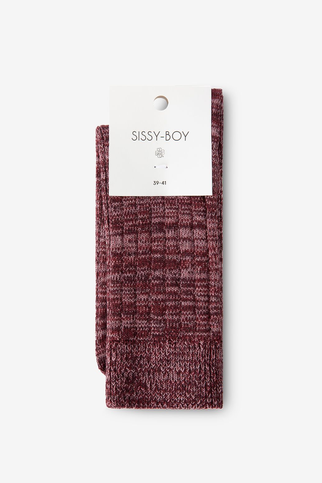 Socken mit Lurex-Details - dunkelrot