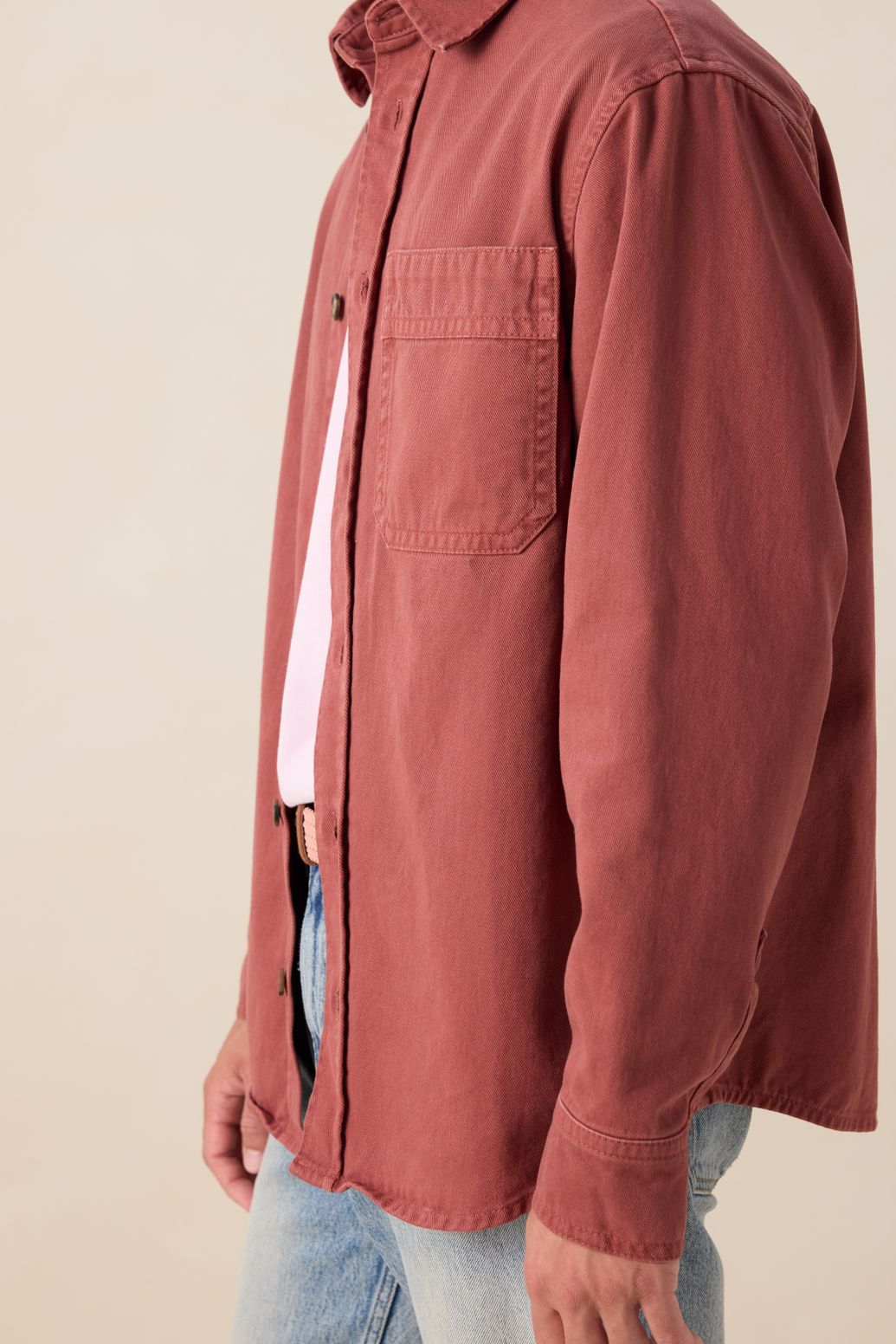 Veste en tissu sergé - rouge