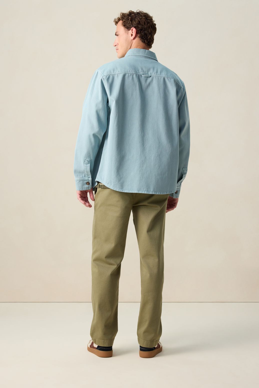 Veste en tissu sergé - bleu