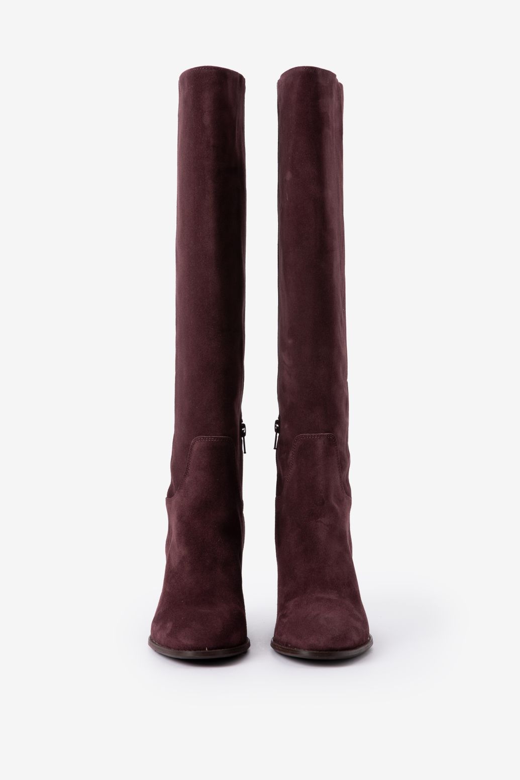 Bottes en daim - rouge foncé