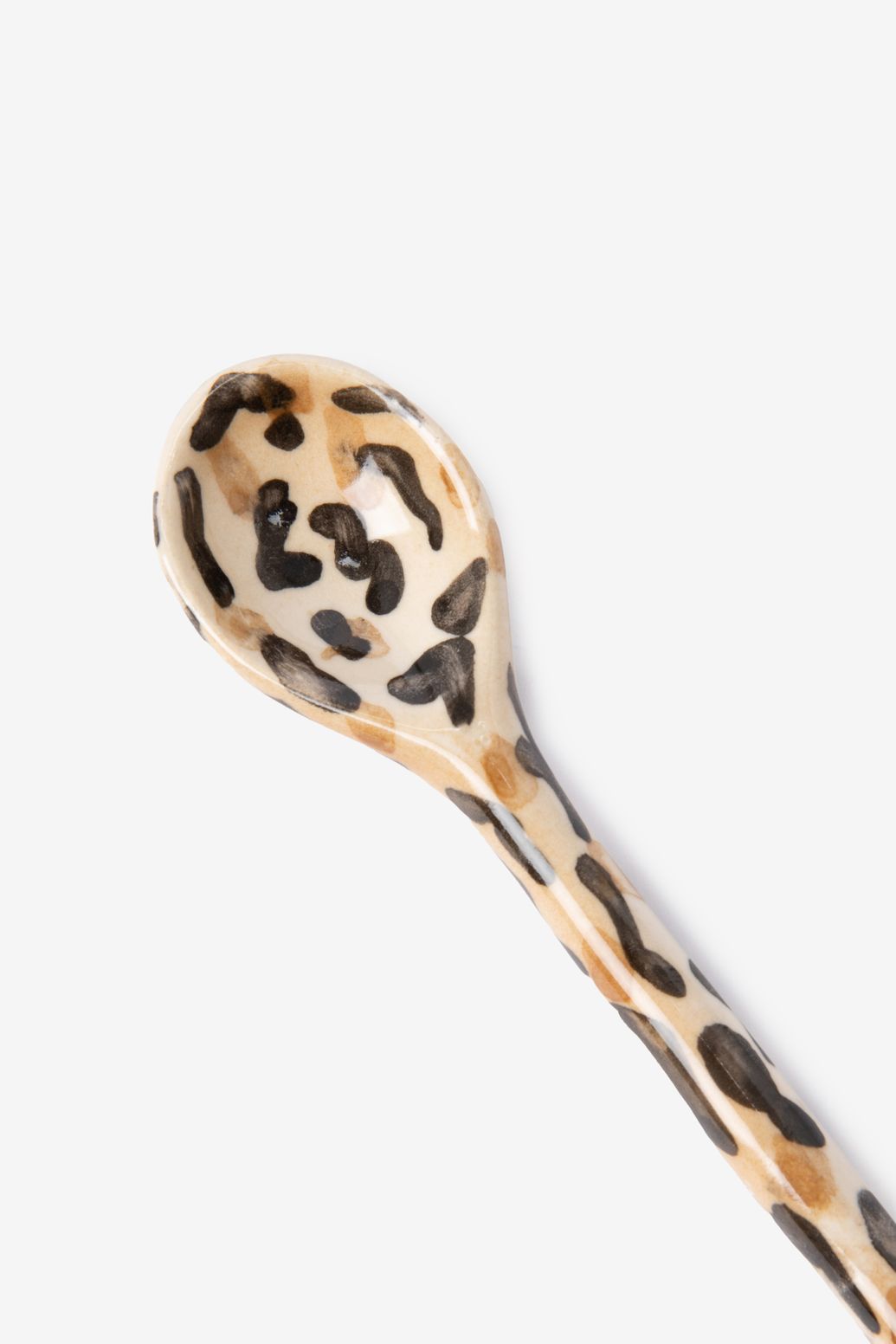 Teelöffel mit Leoprint - braun