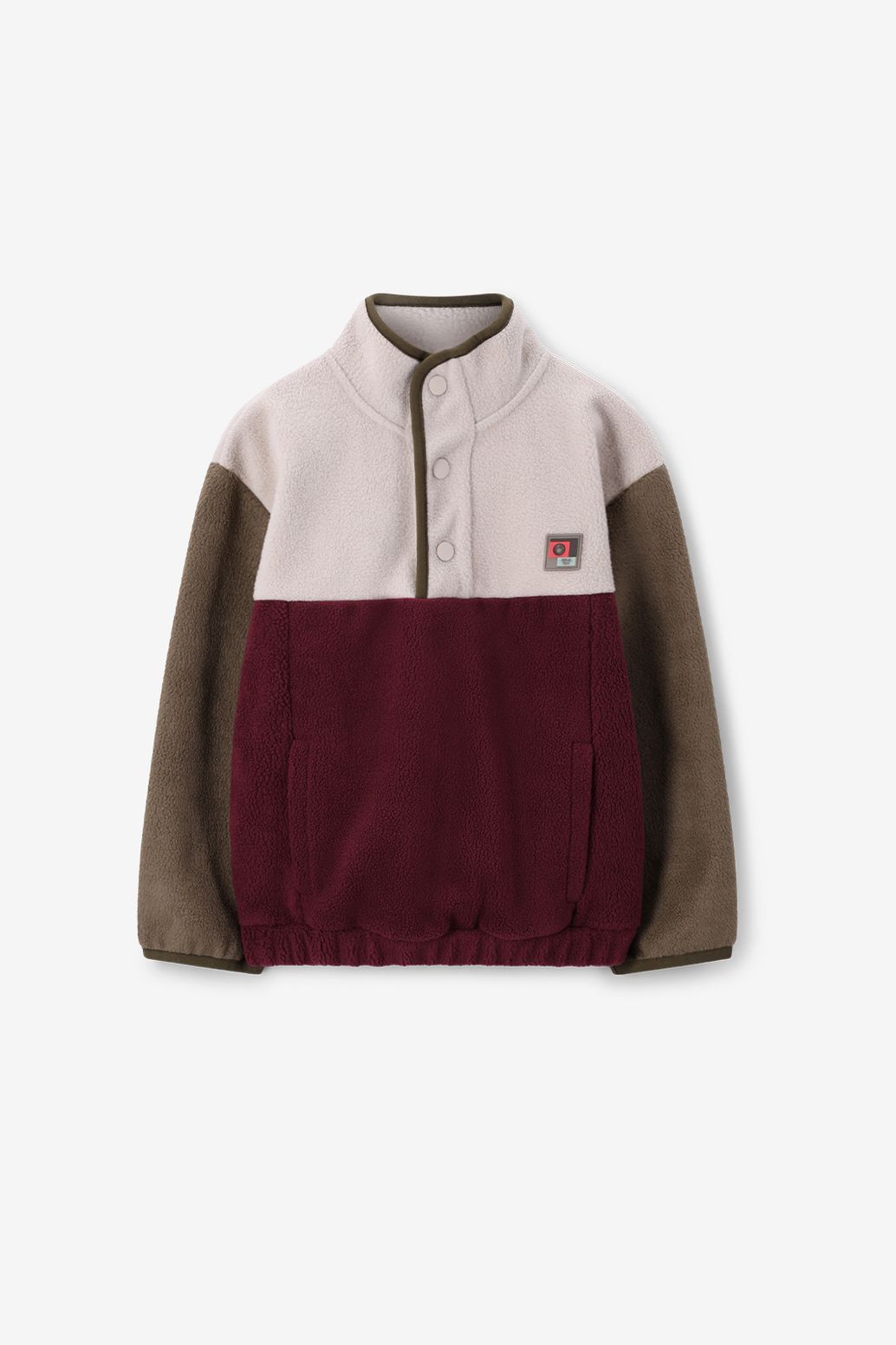 Multicolour teady sweater met zakken