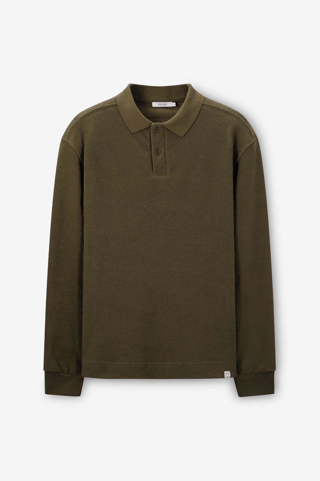 Donkergroene badstof sweater