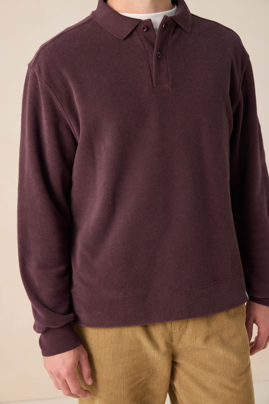 Sweat en tissu éponge - marron