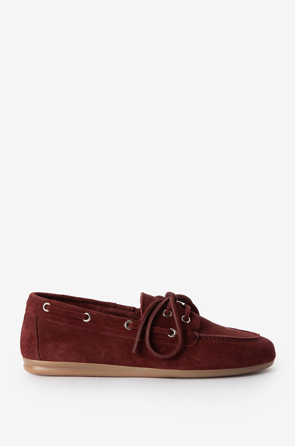Chaussures bateau en daim - rouge foncé