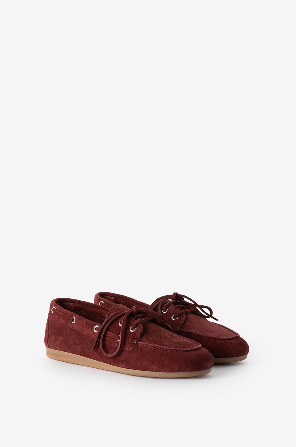 Donkerrode suède bootschoenen