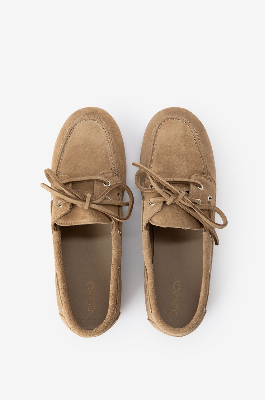 Beige suède bootschoenen