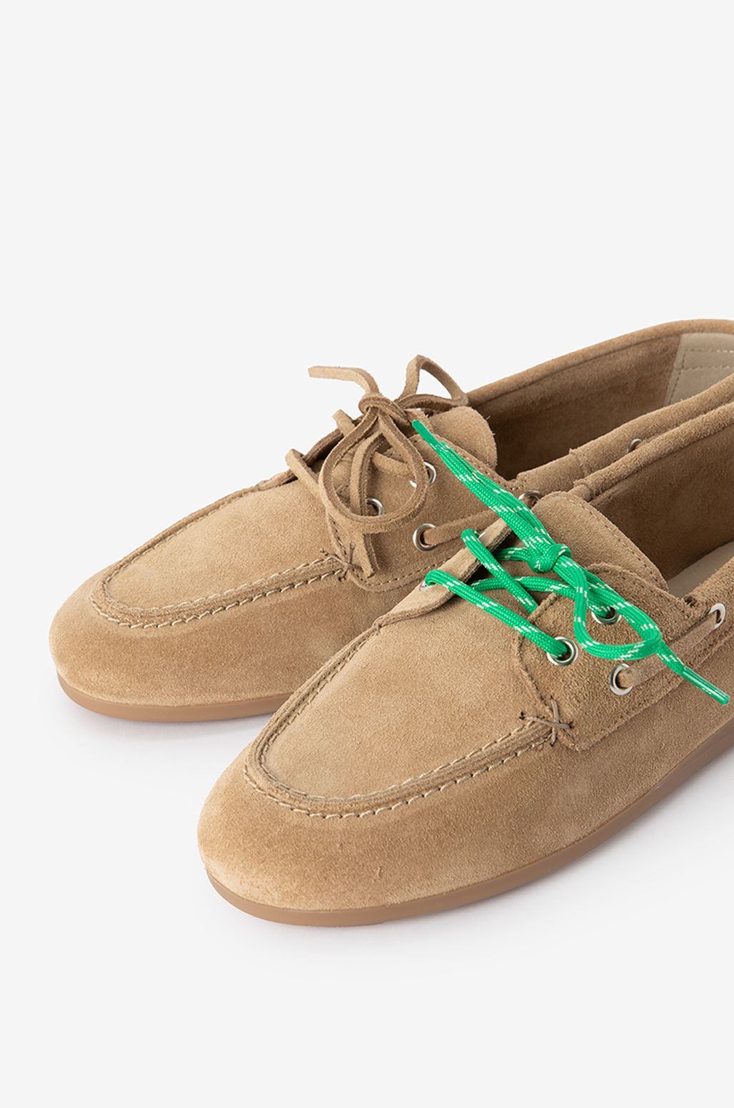 Beige suède bootschoenen