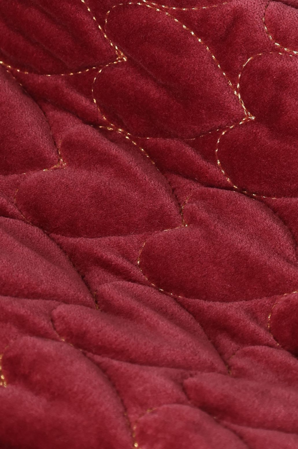 Samt-Weste mit Herzmuster - dunkelrot