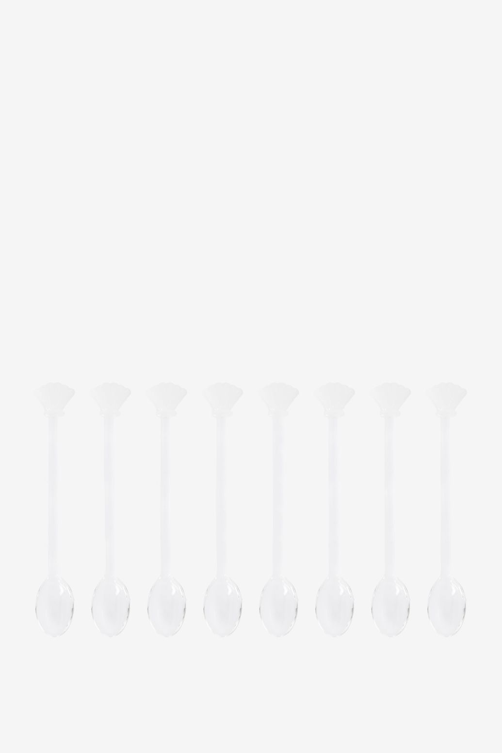 Glaslöffel mit Muschel - transparent