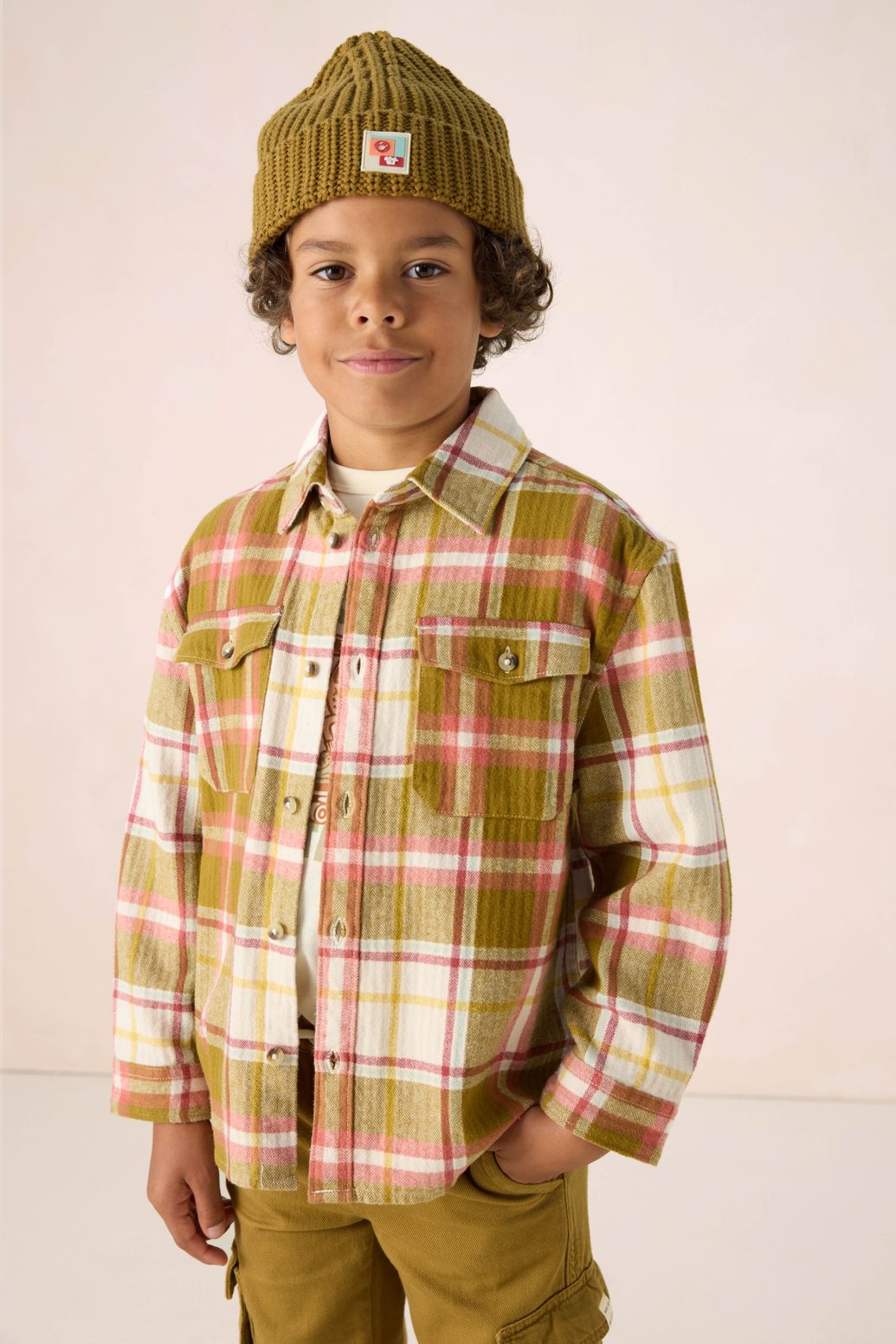 Chemise à carreaux - vert foncé