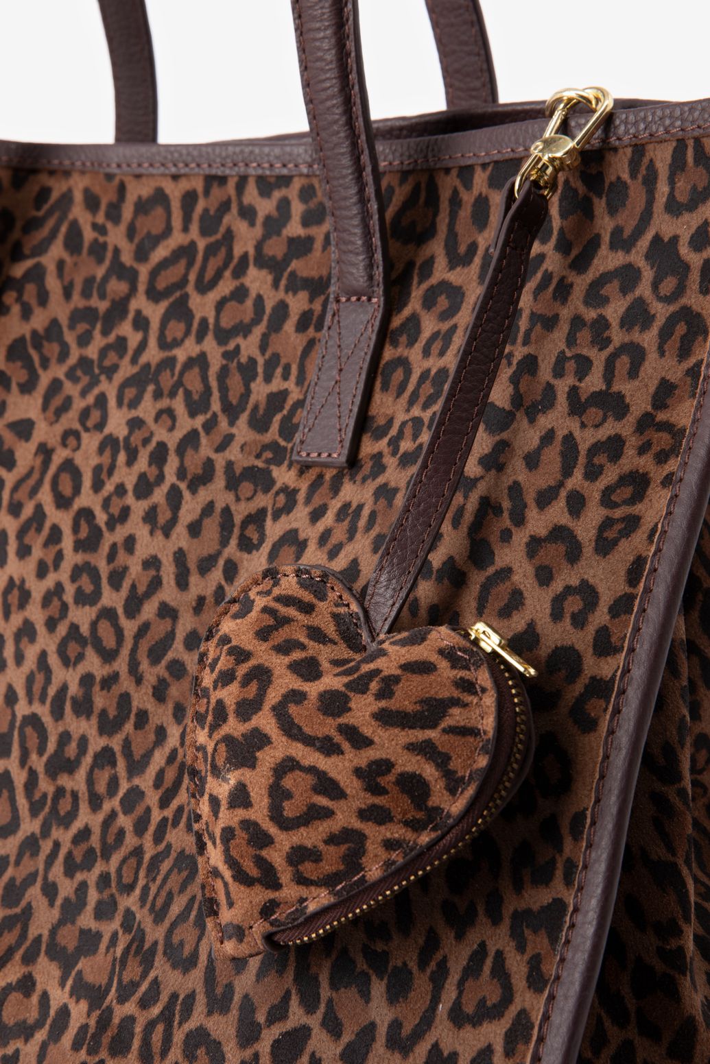 Bruine shopper met leopard print