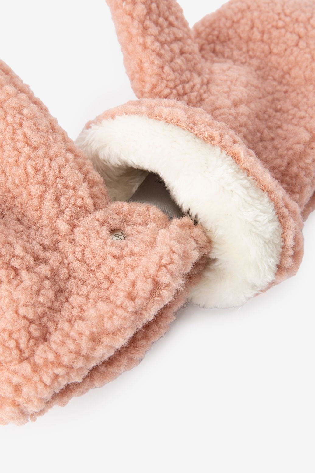 Moufles duveteuses - rose