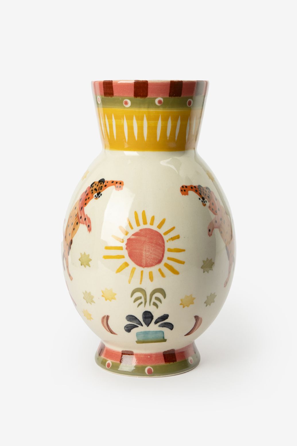 Gemusterte Vase - mehrfarbig