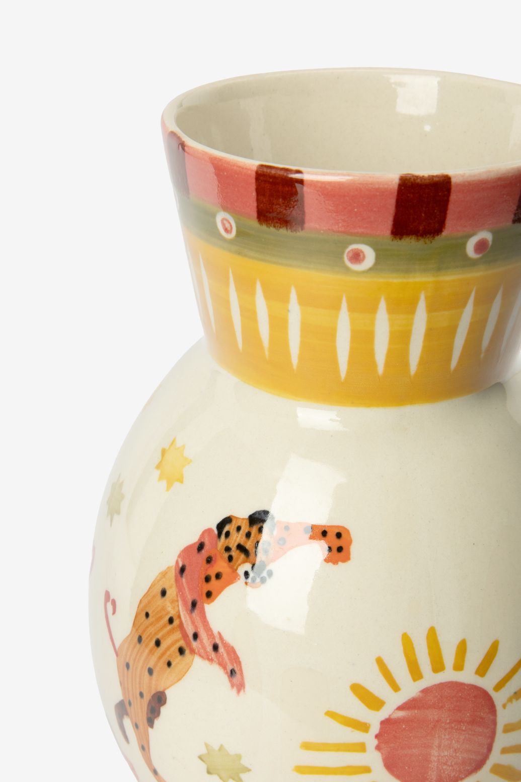 Multicolour vaas met print