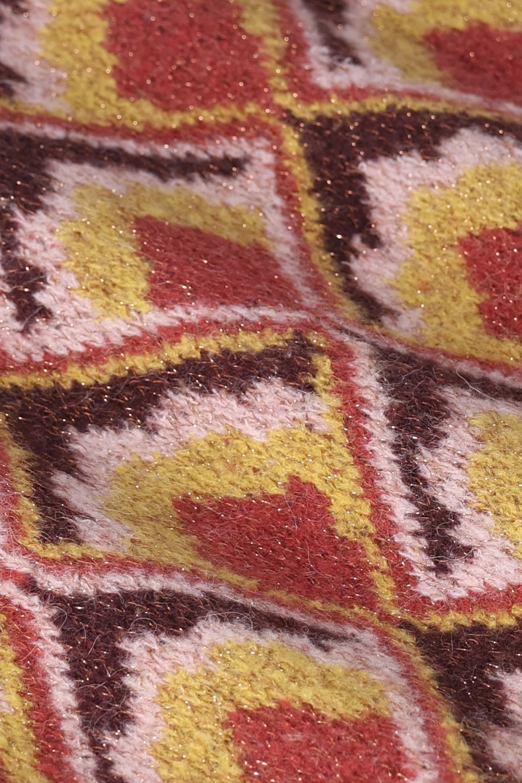 Gilet jacquard avec imprimé - rouge foncé