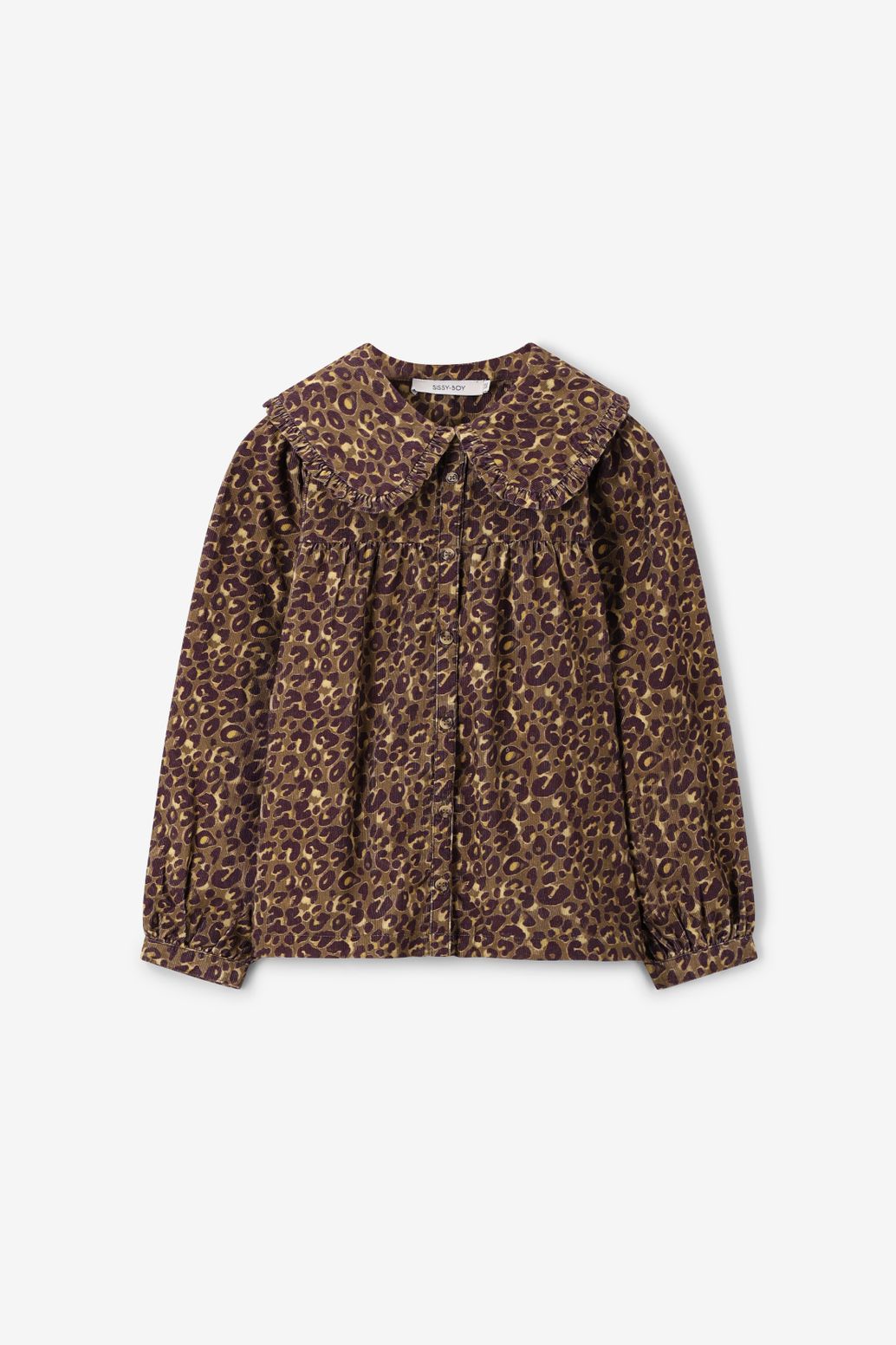 Bluse mit Leoprint - dunkelgrün