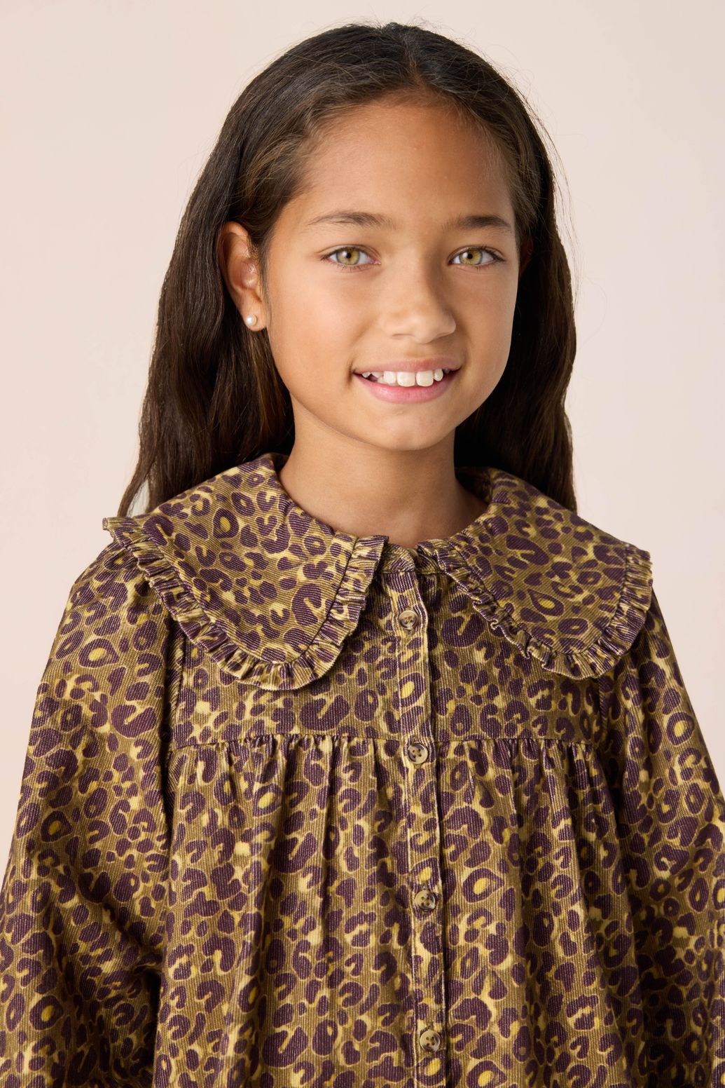 Blouse avec imprimé léopard - vert foncé