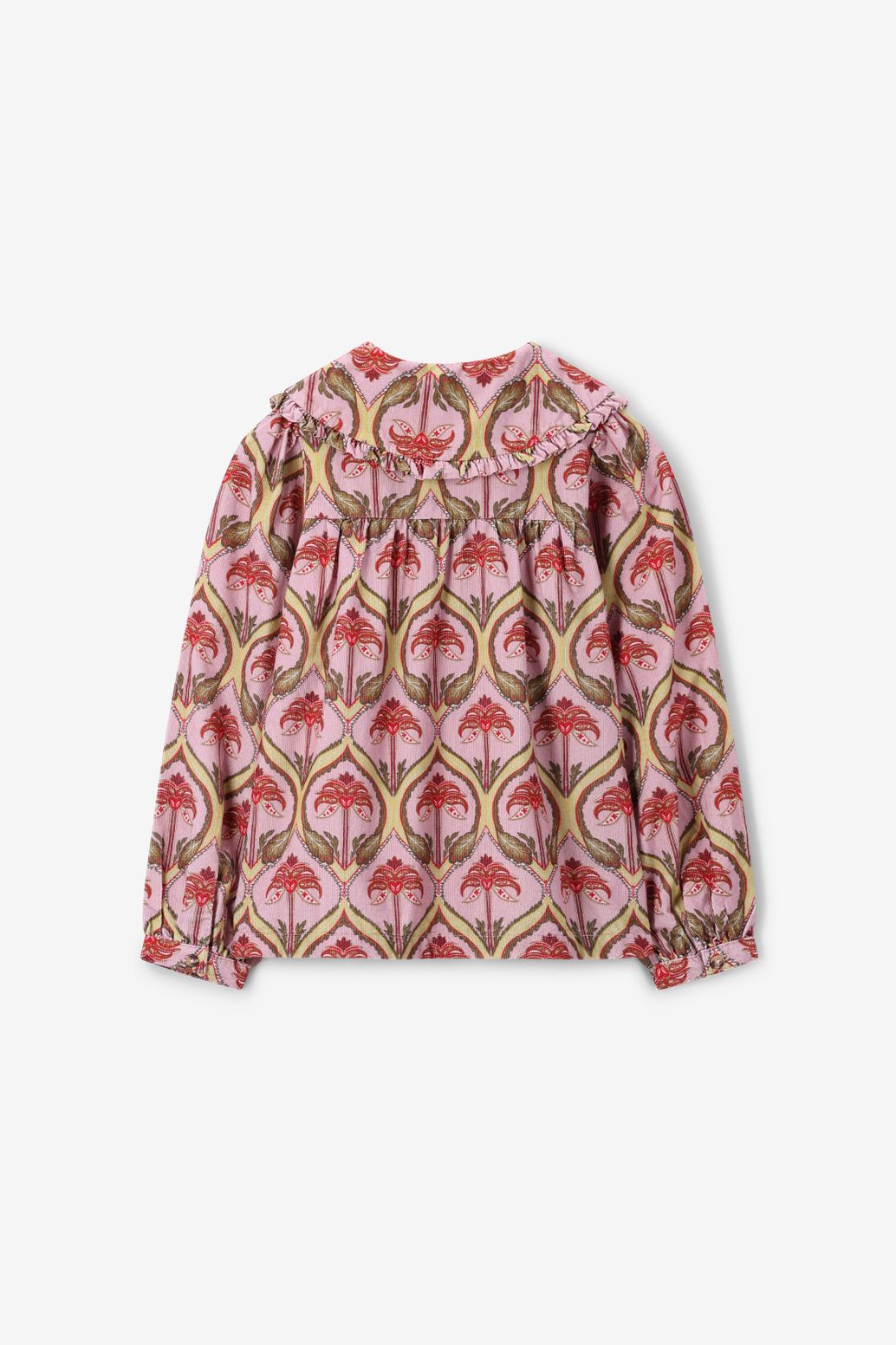 Bluse mit Palmenmuster - rosa