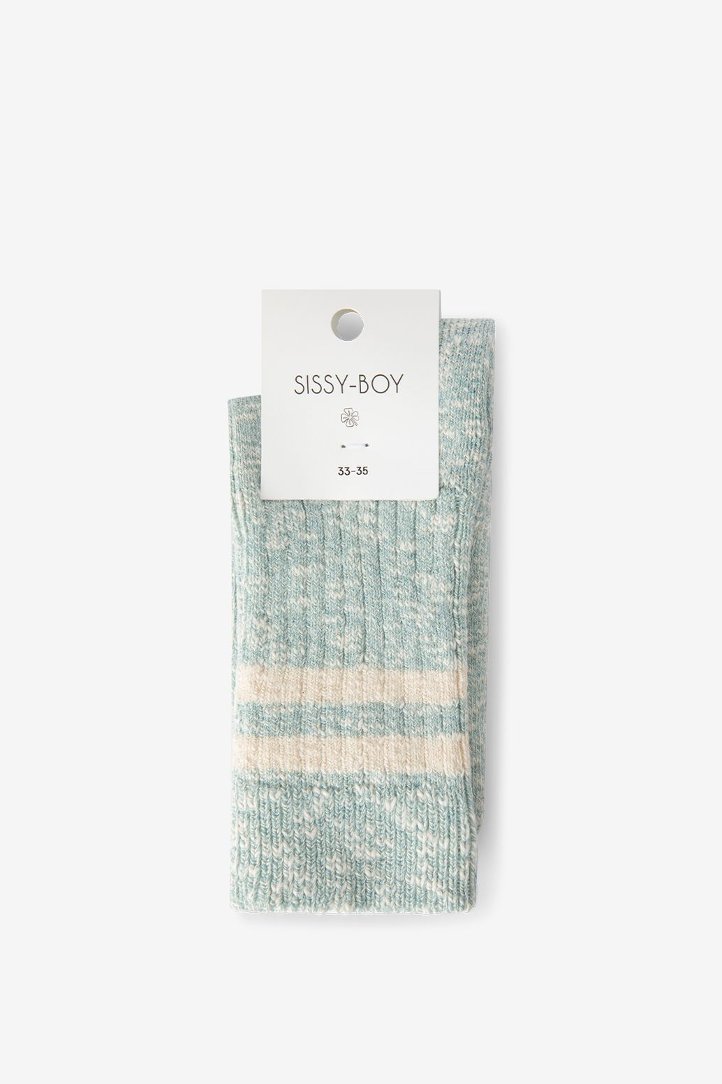 Chaussettes avec rayures - bleu clair