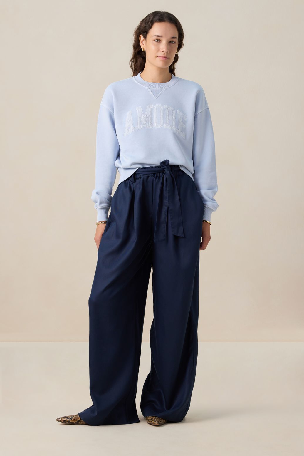 Sweat avec illustration - bleu clair