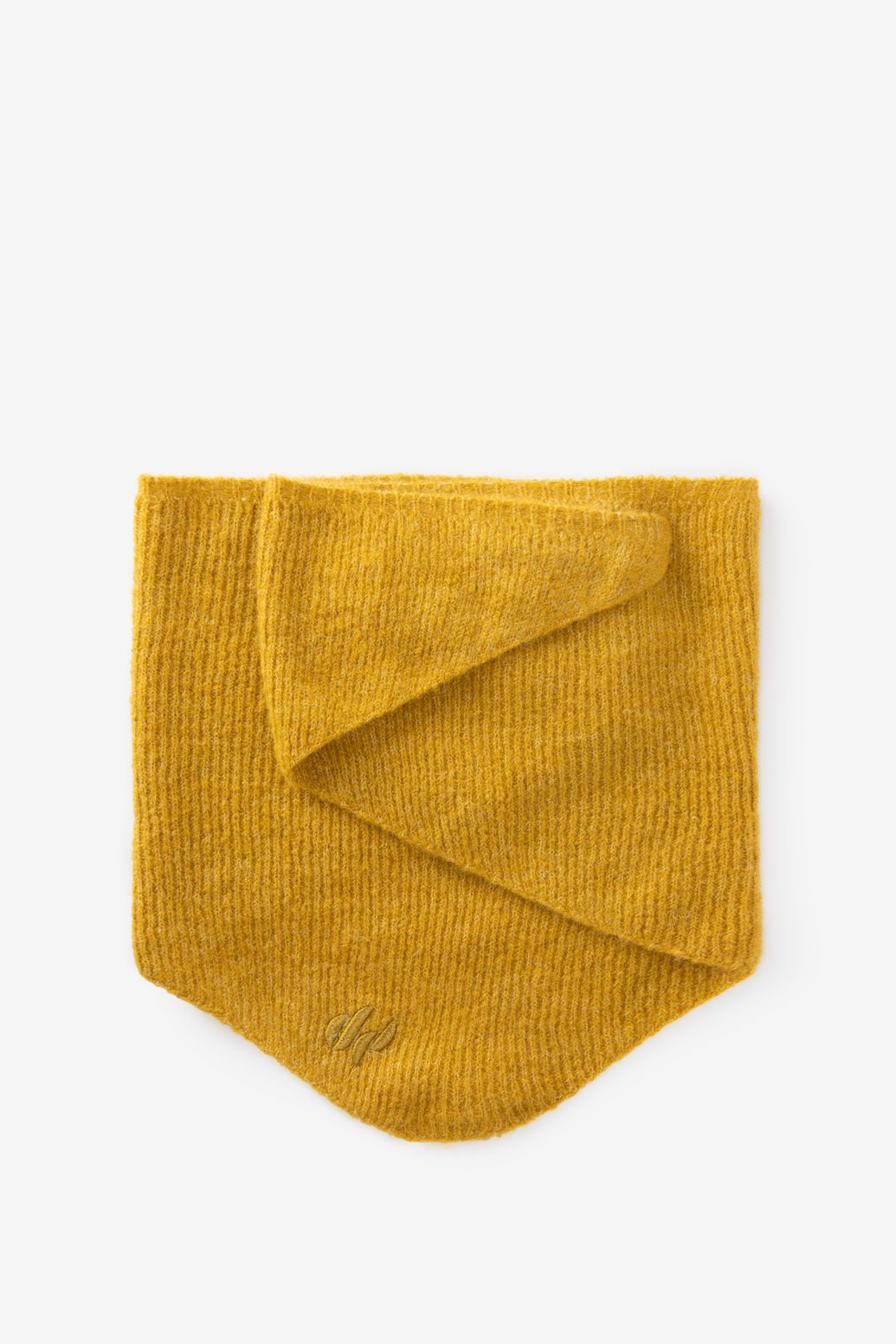 Gele gebreide bandana sjaal